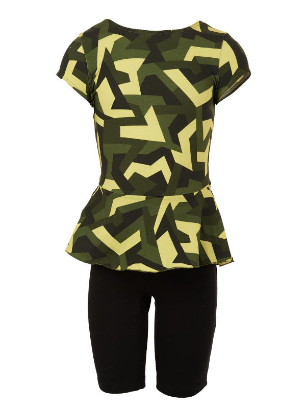 Catsuit peplum | NS-160 Yellow Army