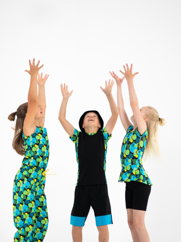 Catsuit peplum | NS-160 GreenCircle-Black