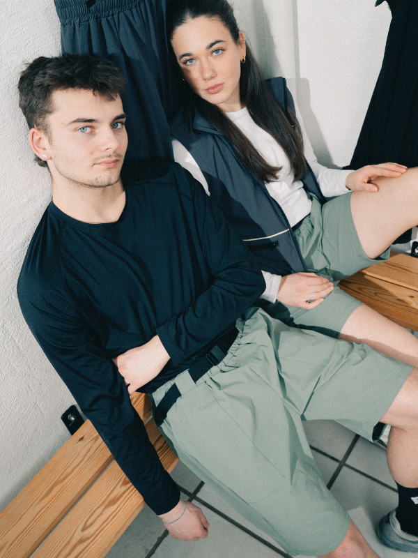 Tech vyöshortsit | Unisex Dusty green
