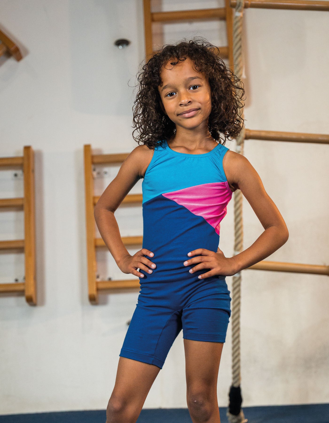 Catsuit | NS-192 Dark Blue / petrol / Light Pink