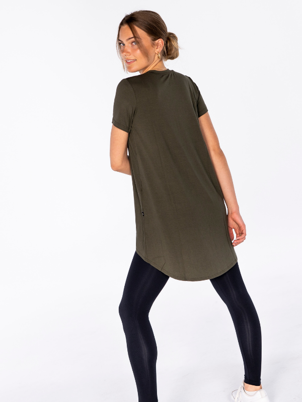 Aya Tee | Naiset Armygreen
