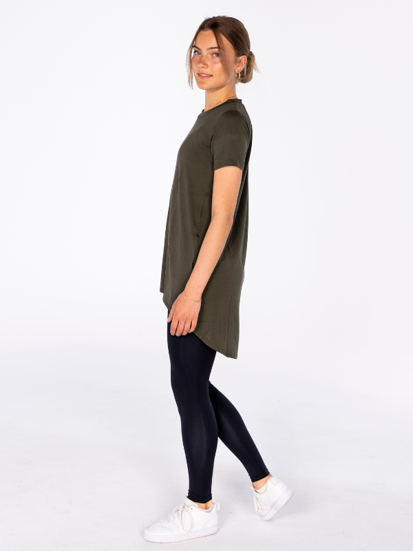 Aya Tee | Naiset Armygreen