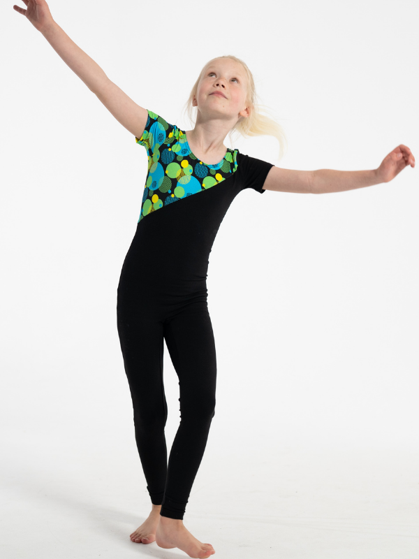 Voimistelupuku | NS-153 GreenCircle-Black