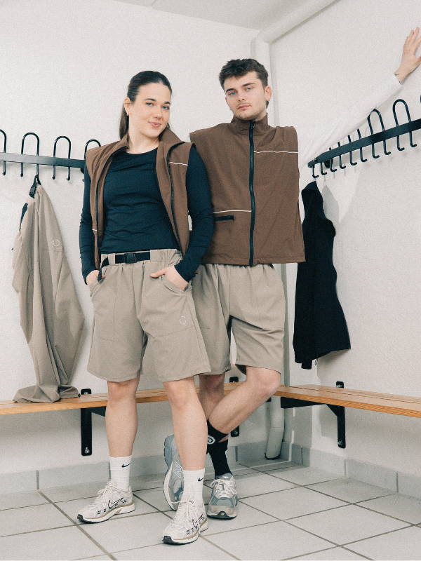 Tech vyöshortsit | Unisex Beige