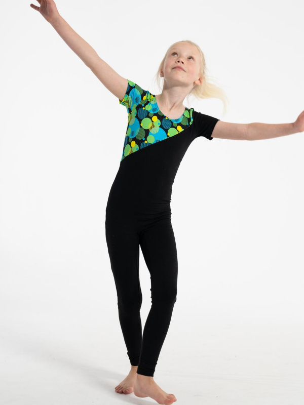 Voimistelupuku | NS-153 GreenCircle-Black