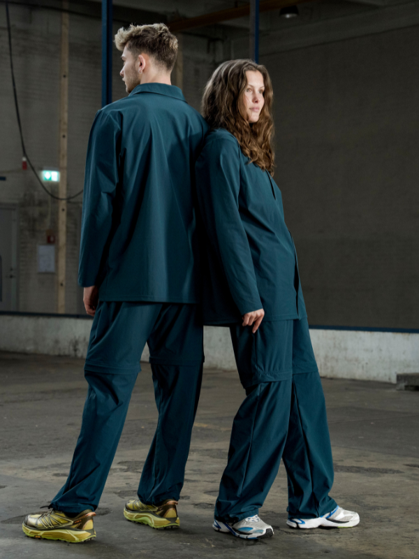 Tech zip-off pants | Unisex  Petroleum blue