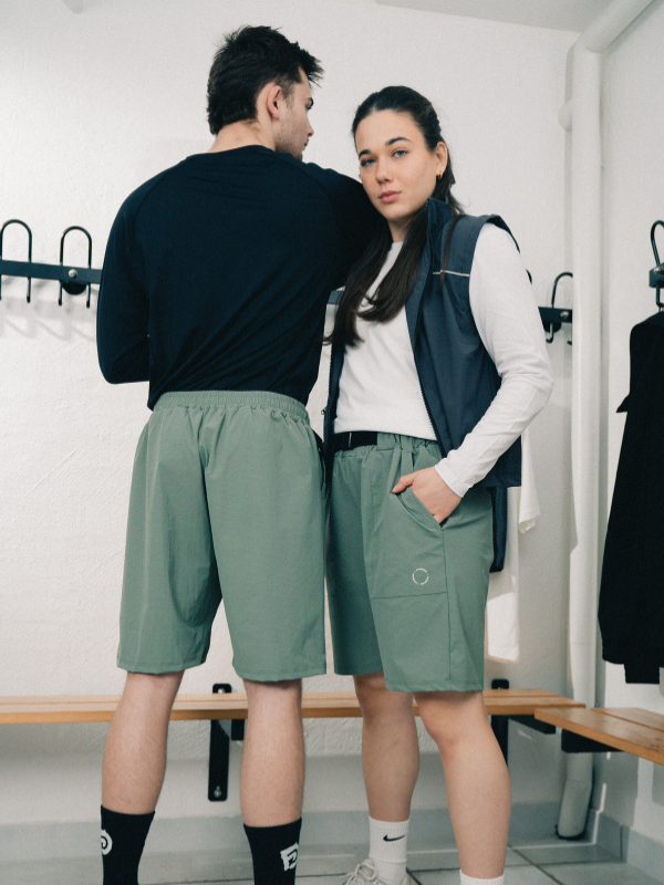 Tech vyöshortsit | Unisex Dusty green 