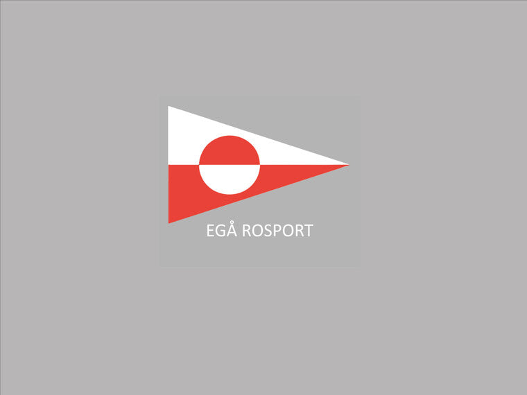 Egå valkoinen/punainen logo