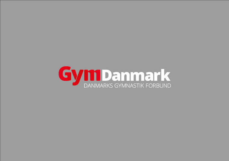 GymDK logo 8cm, valkoinen/punainen