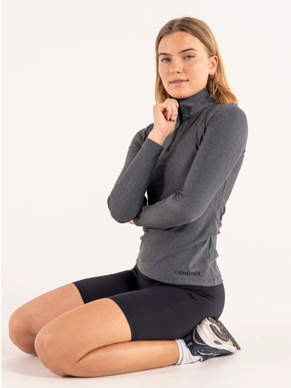 Half-zip 01 | Naiset Dark grey
