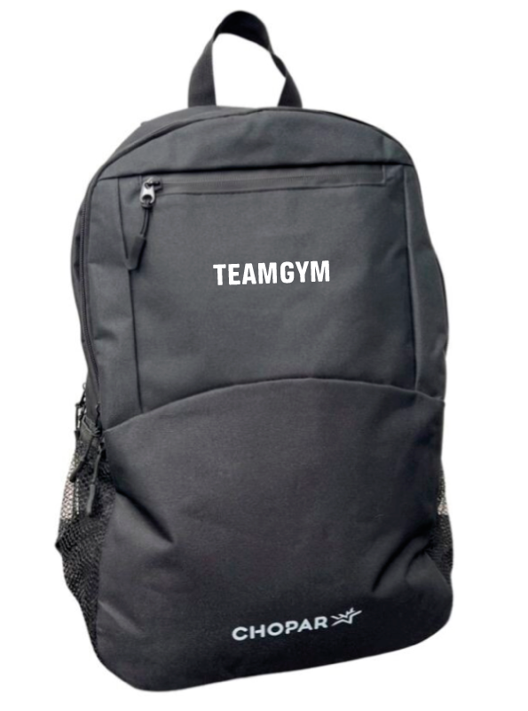 Reppu TeamGym painatuksella