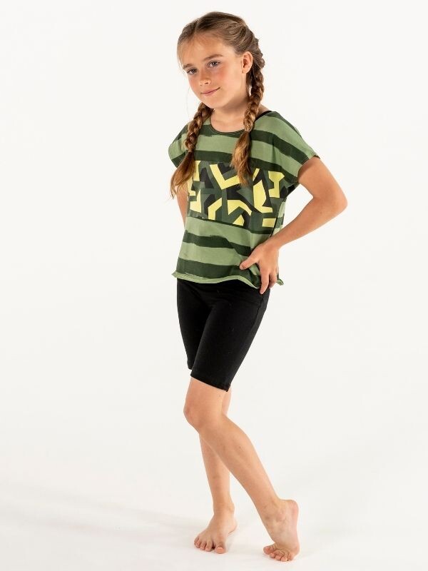 T-paita | NS-163 Green Stripes